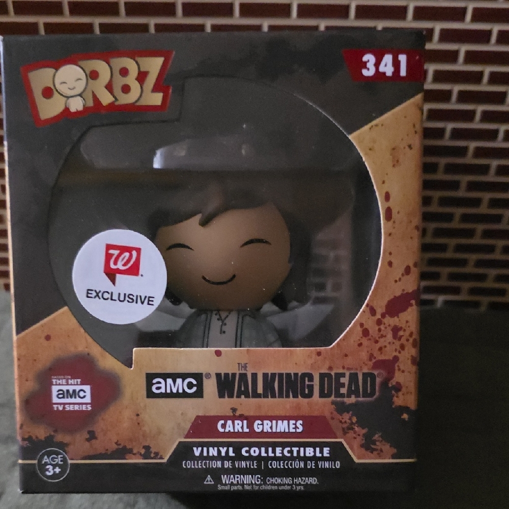 Funko Dorbz The Walking Dead Carl Grimes Vinyl Figure - Black, Brown, White